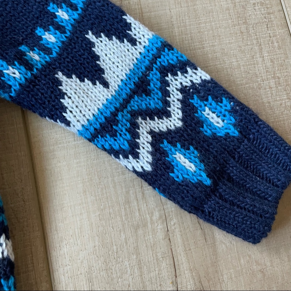 Janie and Jack baby boy blue winter cardigan sweater - Picture 10 of 10